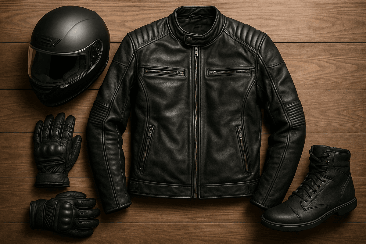 assortir un blouson de moto en cuir à son équipement
